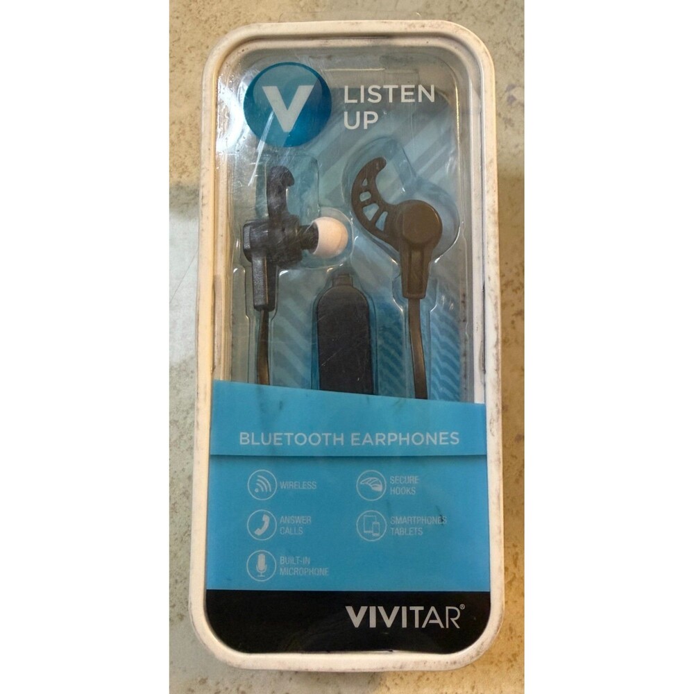 Vivitar Bluetooth Earphones Built In Microphone Wireless Android iPhone NIB